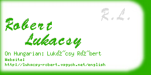 robert lukacsy business card